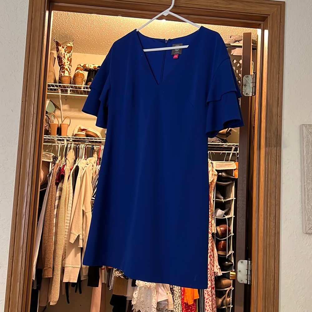 Navy blue dress. Vince Camuto